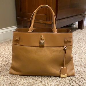 MICHAEL KORS GRAMERCY LARGE SATCHEL ACORN